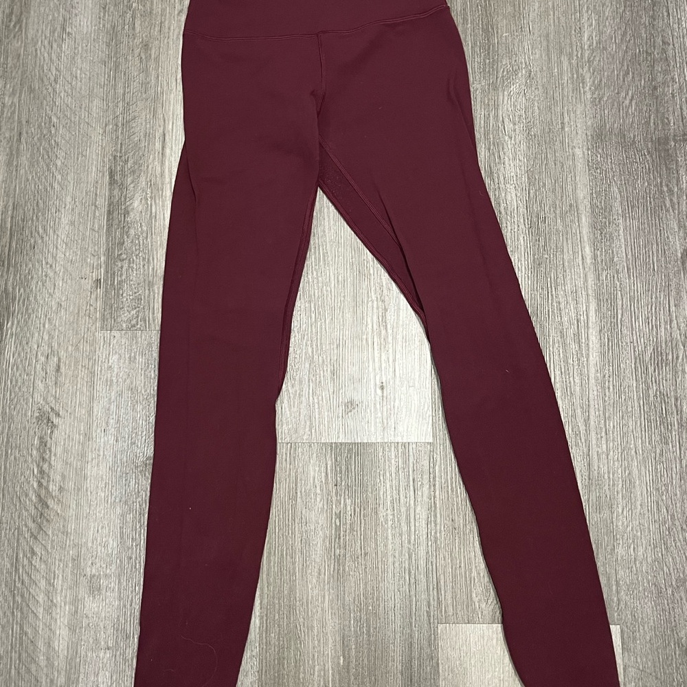 LuluLemon Athletica aligned Burgundy High-Waist Leggings